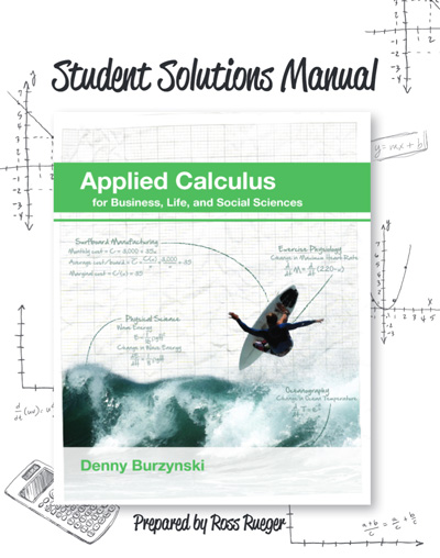Student Solutions Manual for Applied Calculus